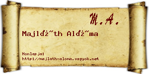 Majláth Alóma névjegykártya